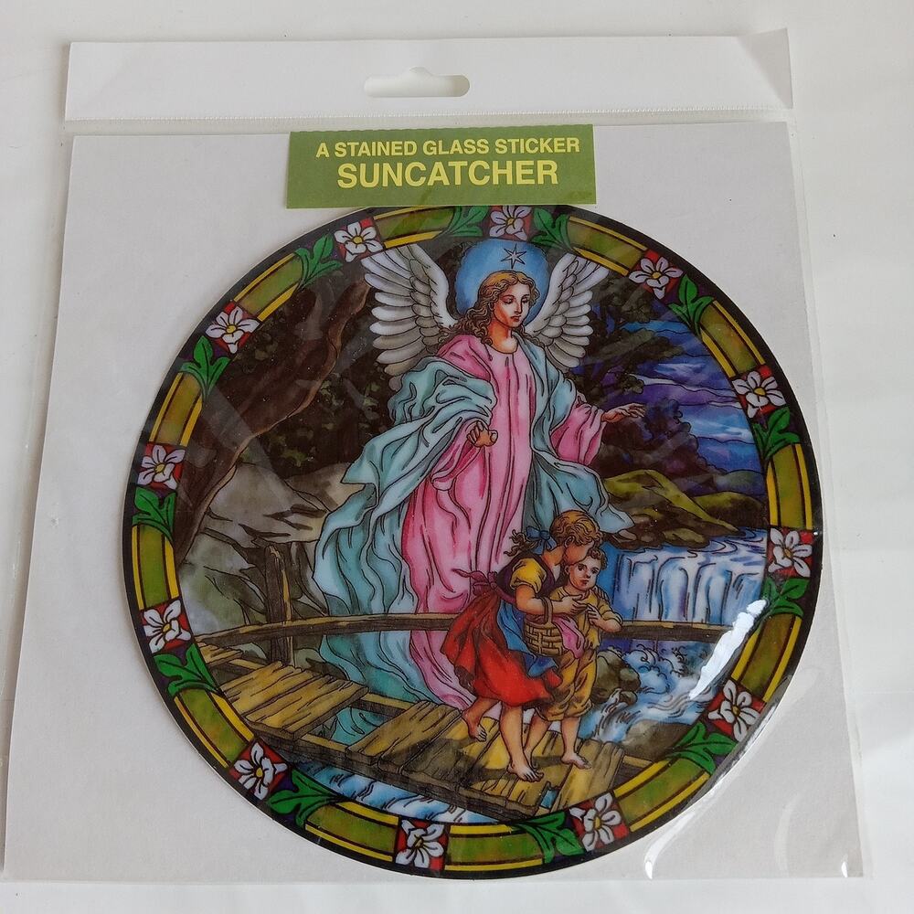 Vintage Sticker Angel Guardian Catholic